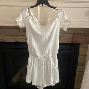 Lindex Kids White belted Romper with pockets _ Size 14 Kids